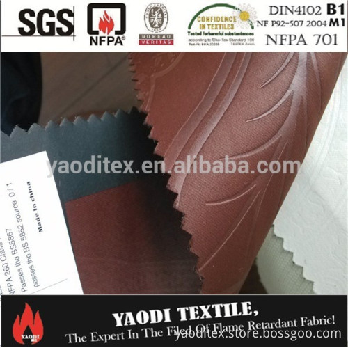 High quality flame retardant hotel blackout curtain fabric for sale